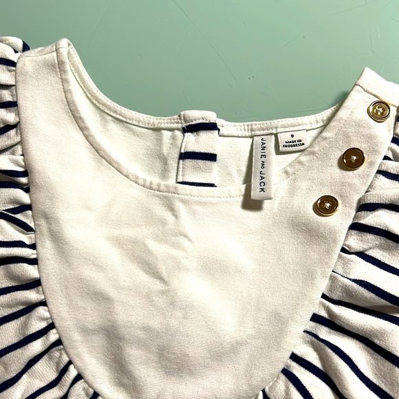 Janie and Jack
Little Girl's & Girl's Striped Ruffle Ponte Dress - Picture 5 of 8